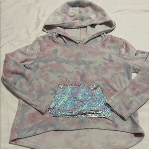 Girl’s Tie-dye Light Velour Hoodie